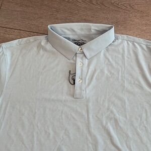 Straight Down Dodge Polo Mens 3XL Blue Performance Golf Preppy Casual Athletic